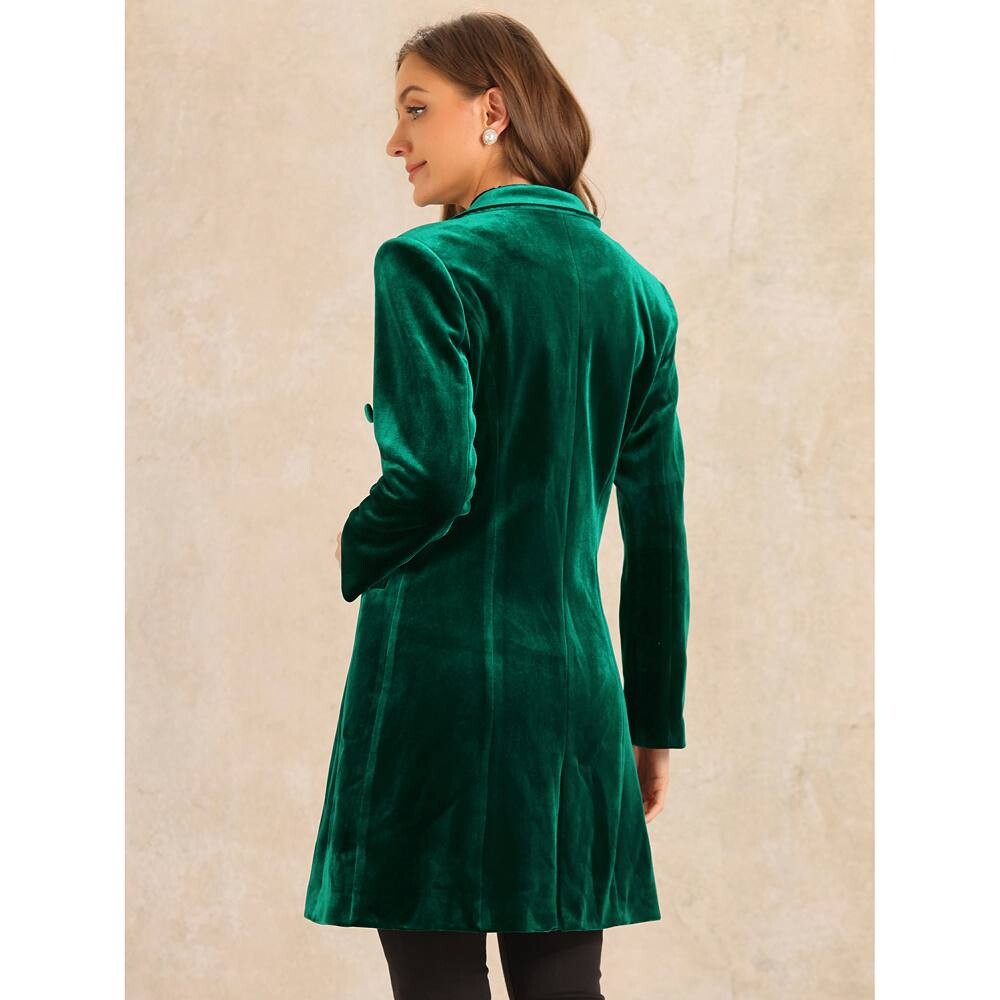 Женская бархатная двубортная длинная верхняя одежда с лацканами, зимнее пальто ALLEGRA K, черный
Женская бархатная двубортная длинная верхняя одежда с лацканами, зимнее пальто ALLEGRA K, черный