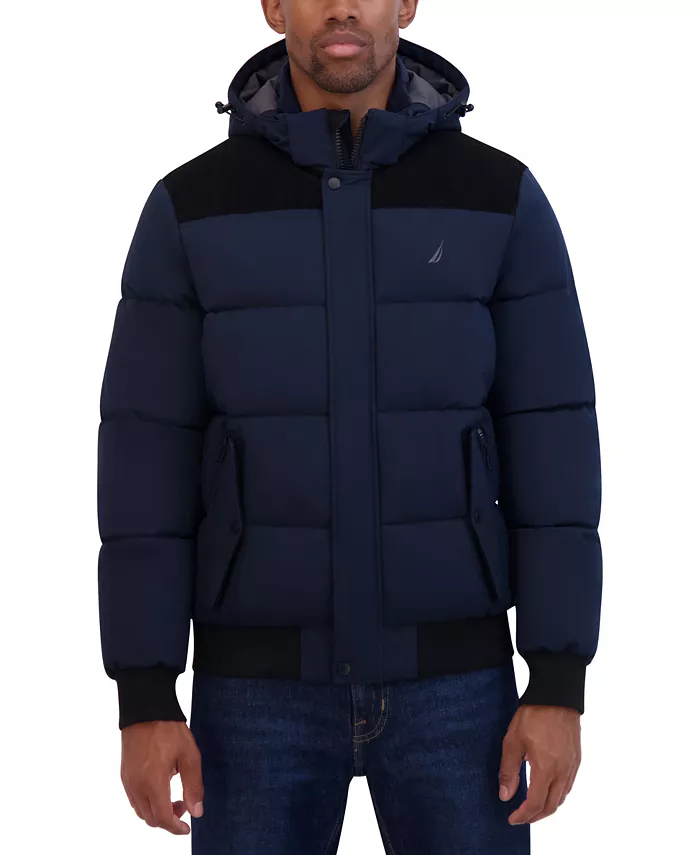 Мужская бомбер из смесовых материалов Nautica, синий
Мужская бомбер из смесовых материалов Nautica, синий