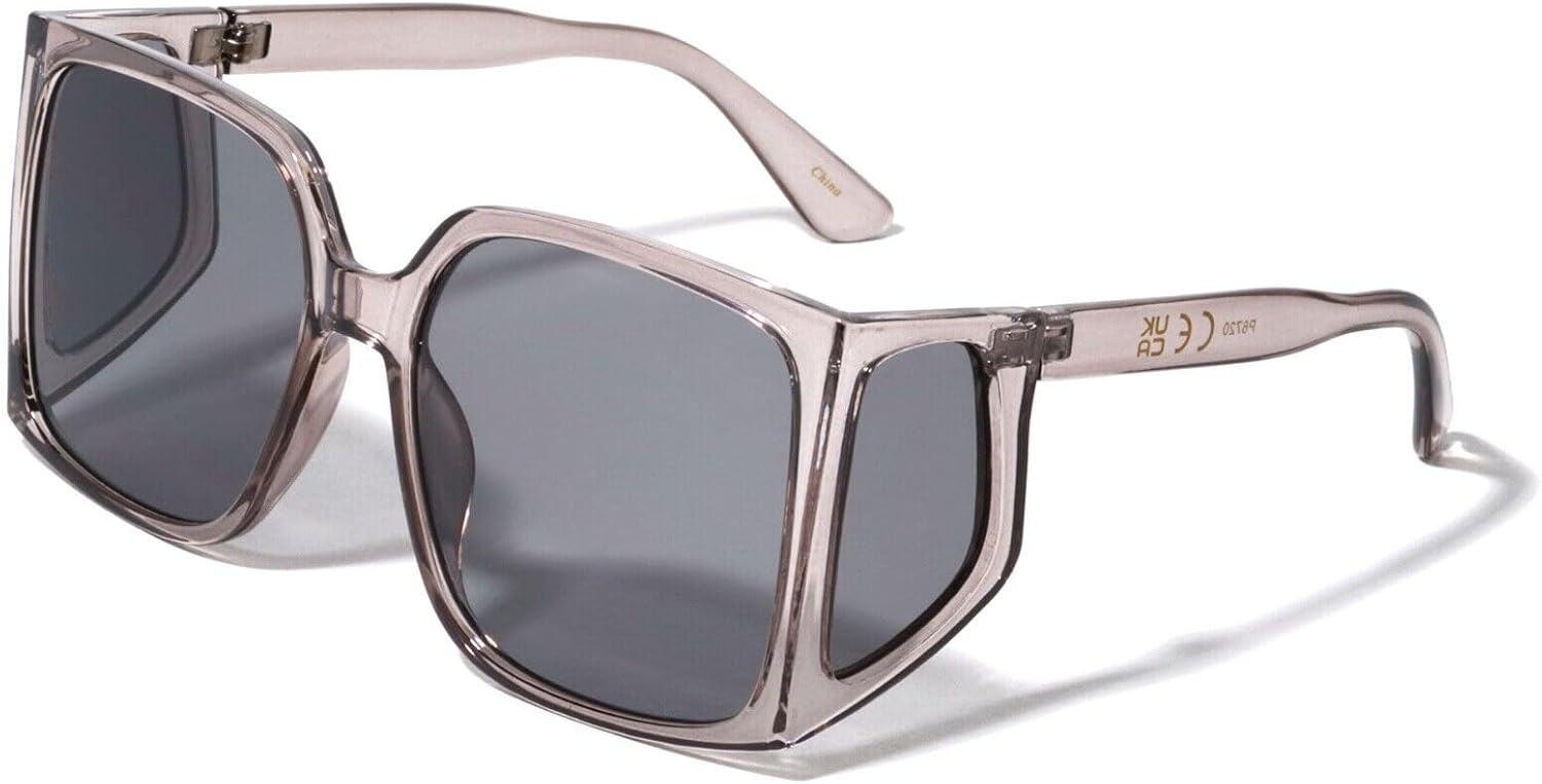 Женские солнцезащитные очки Dweebzilla увеличенного квадратного размера с боковыми линзами, большие, модные, с защитой от УФ-излучения UV400, гибридные, Crystal Grey Frame - Grey Lenses
Женские солнцезащитные очки Dweebzilla увеличенного квадратного размера с боковыми линзами, большие, модные, с защитой от УФ-излучения UV400, гибридные, Crystal Grey Frame - Grey Lenses