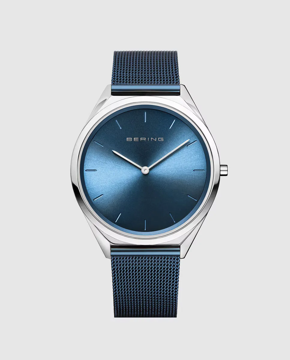 Bering 17039-307 Мужские часы с синей стальной сеткой, синий
Bering 17039-307 Мужские часы с синей стальной сеткой, синий