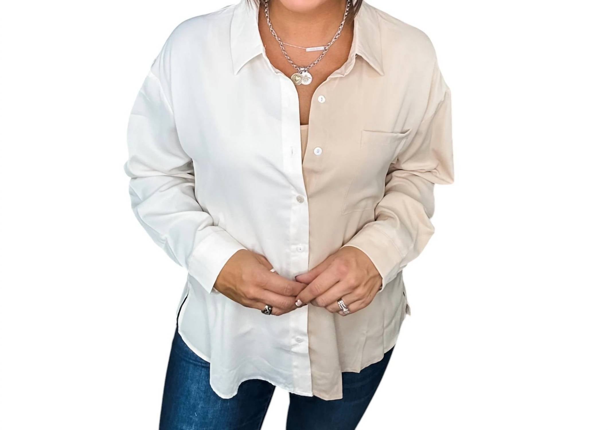 Блуза на пуговицах Waiting Forever цвета слоновой кости/серо-коричневого цвета ANDREE BY UNIT
Блуза на пуговицах Waiting Forever цвета слоновой кости/серо-коричневого цвета ANDREE BY UNIT