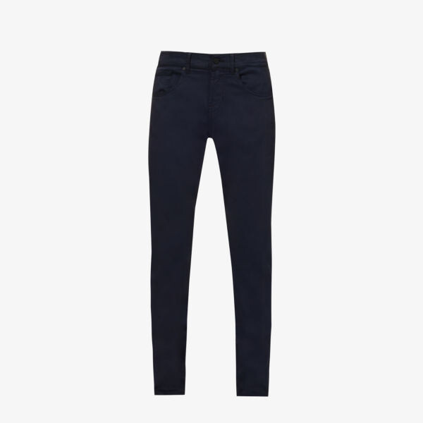 Джинсы прямого кроя из эластичного денима с фирменной нашивкой и петлями для ремня 7 For All Mankind, синий 
Джинсы прямого кроя из эластичного денима с фирменной нашивкой и петлями для ремня 7 For All Mankind, синий