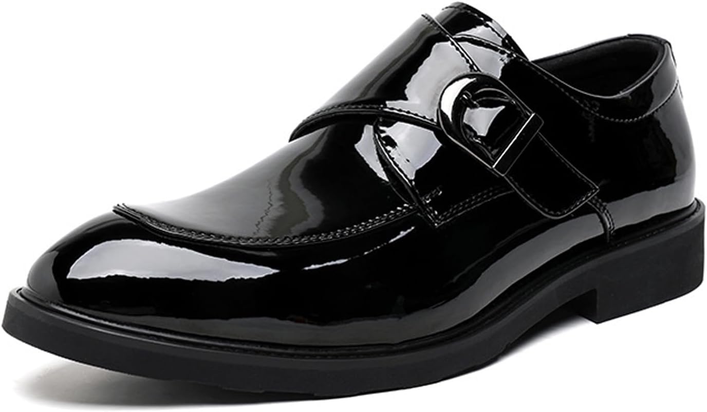 Мужские лоферы из лакированной кожи с пряжкой-монахом, округлый носок, удобные, без шнурков, с эффектом увеличения роста, нескользящие, деловые обувь для работы и офиса Tznbgge, черный
Мужские лоферы из лакированной кожи с пряжкой-монахом, округлый носок, удобные, без шнурков, с эффектом увеличения роста, нескользящие, деловые обувь для работы и офиса Tznbgge, черный