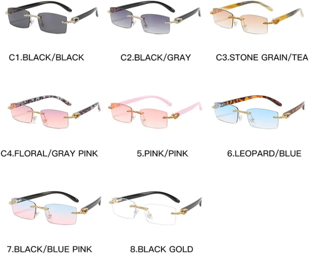 Ретро-солнцезащитные очки без оправы, маленькие, прямоугольные, для мужчин и женщин, роскошные, винтажные, с защитой от УФ-излучения UV400 VFDHN, Leopard Blue
Ретро-солнцезащитные очки без оправы, маленькие, прямоугольные, для мужчин и женщин, роскошные, винтажные, с защитой от УФ-излучения UV400 VFDHN, Leopard Blue