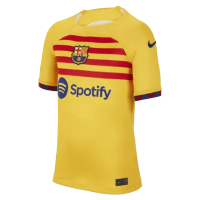 Джерси Nike FC Barcelona 2023/24 Stadium Fourth, цвет Amarillo/University Red/Deep Royal Blue
Джерси Nike FC Barcelona 2023/24 Stadium Fourth, цвет Amarillo/University Red/Deep Royal Blue