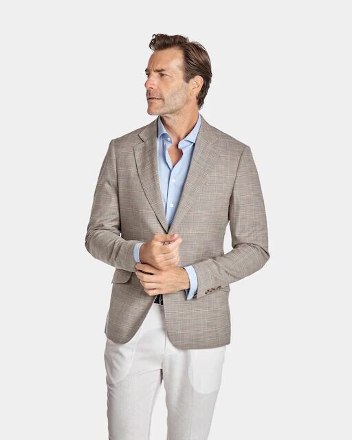 Мужской пиджак классического кроя в клетку с валлийским принтом Spagnolo, коричневый
Мужской пиджак классического кроя в клетку с валлийским принтом Spagnolo, коричневый