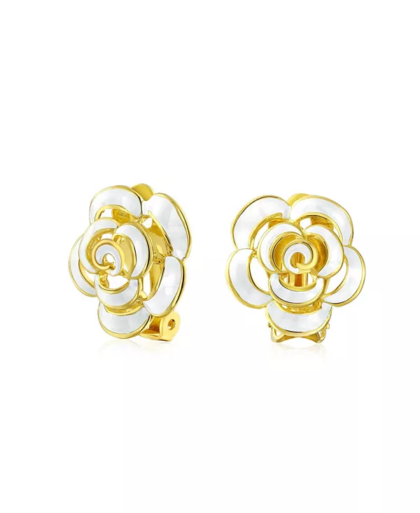 Модные эмалевые 3D-серьги-клипсы в форме кнопки для непроколотых ушей, позолоченные Bling Jewelry, white
Модные эмалевые 3D-серьги-клипсы в форме кнопки для непроколотых ушей, позолоченные Bling Jewelry, white