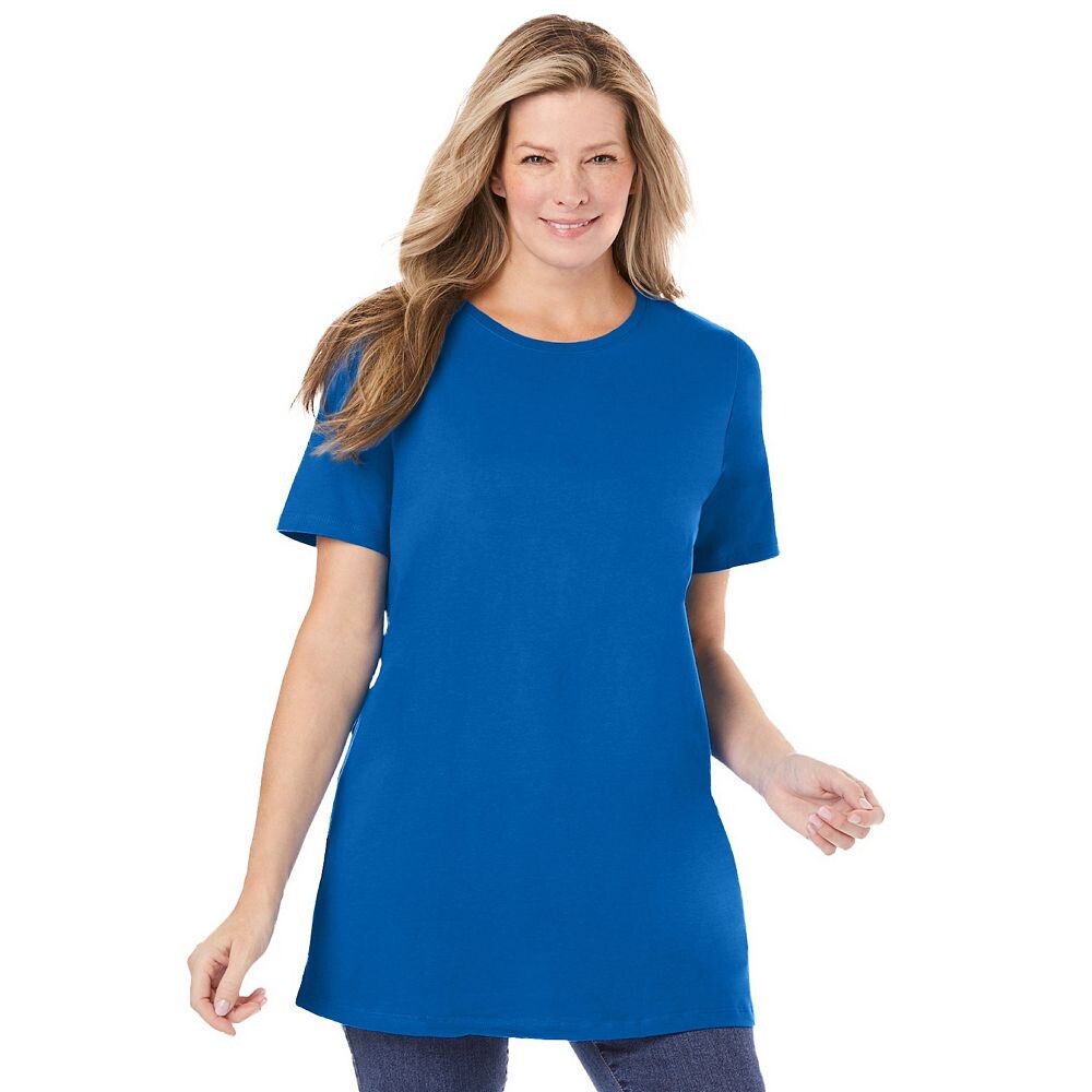 Женщина в женской идеальной тунике больших размеров с круглым вырезом Woman Within, цвет Bright Cobalt
Женщина в женской идеальной тунике больших размеров с круглым вырезом Woman Within, цвет Bright Cobalt