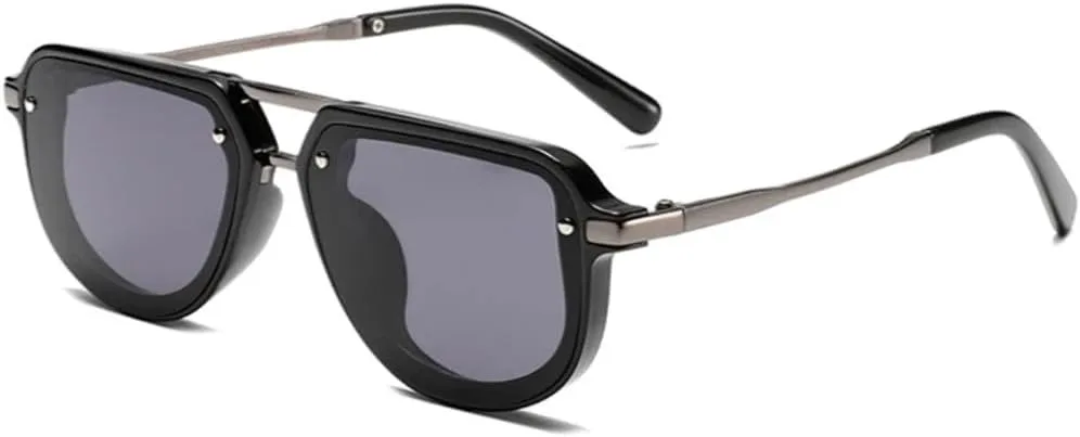 Ретро маленькие овальные солнцезащитные очки для женщин и мужчин. Роскошные заклепки. Защита от УФ-излучения UV400. Модный панк-стиль UATXTAU, Black Grey
Ретро маленькие овальные солнцезащитные очки для женщин и мужчин. Роскошные заклепки. Защита от УФ-излучения UV400. Модный панк-стиль UATXTAU, Black Grey