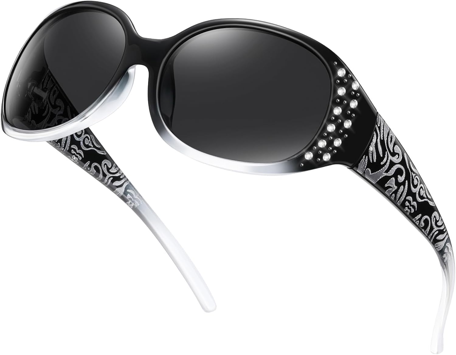 Женские поляризованные солнцезащитные очки HAOLOTA, солнцезащитные очки с оправой, украшенные стразами, с защитой от УФ-излучения UV400, A02 Gradient Black Frame Grey Lens
Женские поляризованные солнцезащитные очки HAOLOTA, солнцезащитные очки с оправой, украшенные стразами, с защитой от УФ-излучения UV400, A02 Gradient Black Frame Grey Lens