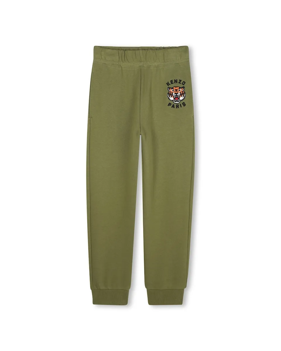 Детские спортивные брюки из хлопка с эластичной талией Kenzo Kids, военный зеленый
Детские спортивные брюки из хлопка с эластичной талией Kenzo Kids, военный зеленый