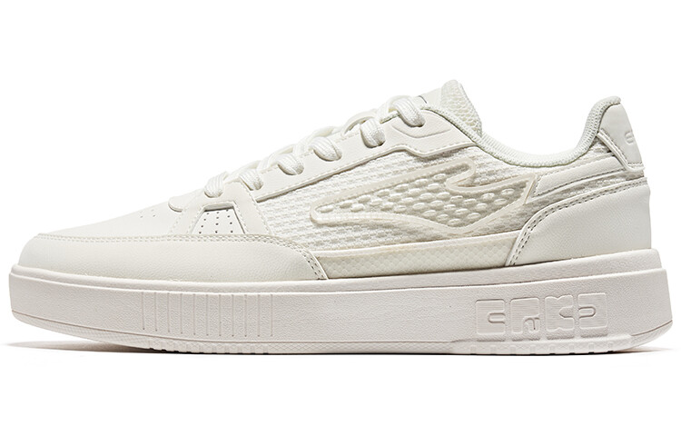 Кроссовки для скейтбординга Pinellia Ternata мужские с низким верхом, микрокристаллические, белый/ярко-серебряный Erke 
Кроссовки для скейтбординга Pinellia Ternata мужские с низким верхом, микрокристаллические, белый/ярко-серебряный Erke