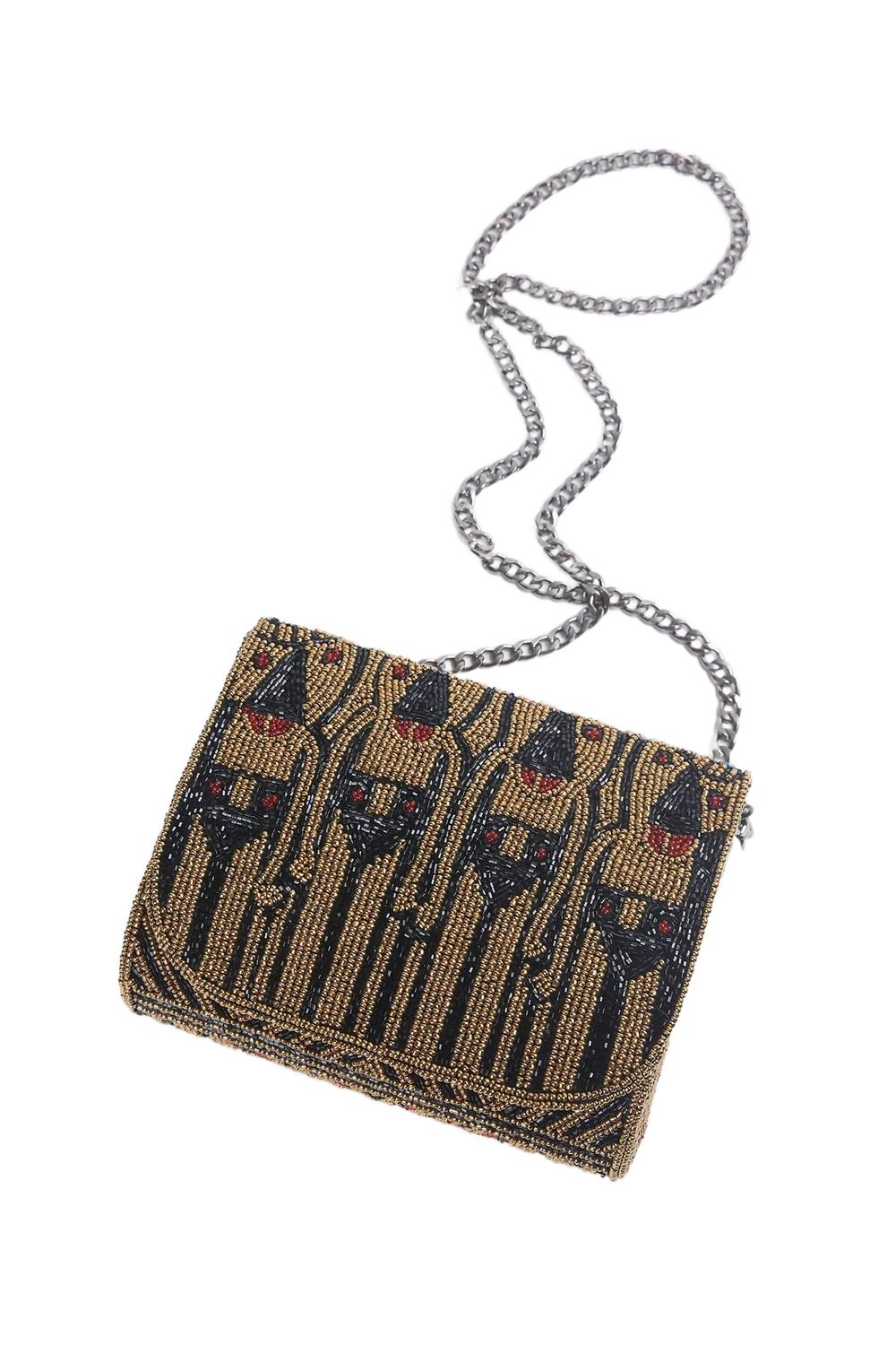 Миневрас клатч на цепочке с бусинами в бронзовом цвете ETHNiQUE
Миневрас клатч на цепочке с бусинами в бронзовом цвете ETHNiQUE