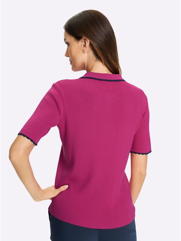 Свитер с короткими рукавами цвета фуксии и темно-синего цвета Heine
Свитер с короткими рукавами цвета фуксии и темно-синего цвета Heine