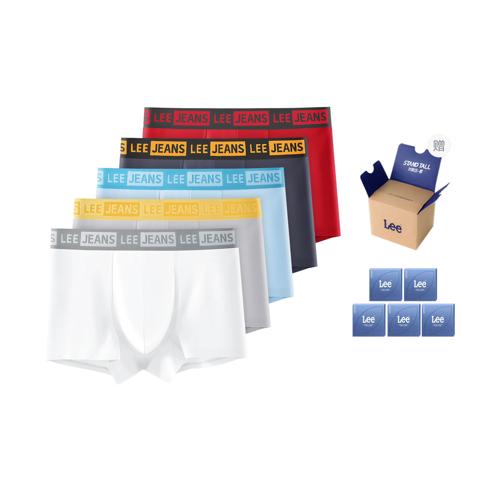 Бокс с мужскими трусами Brilliant, 5 пар Lee, белый
Бокс с мужскими трусами Brilliant, 5 пар Lee, белый