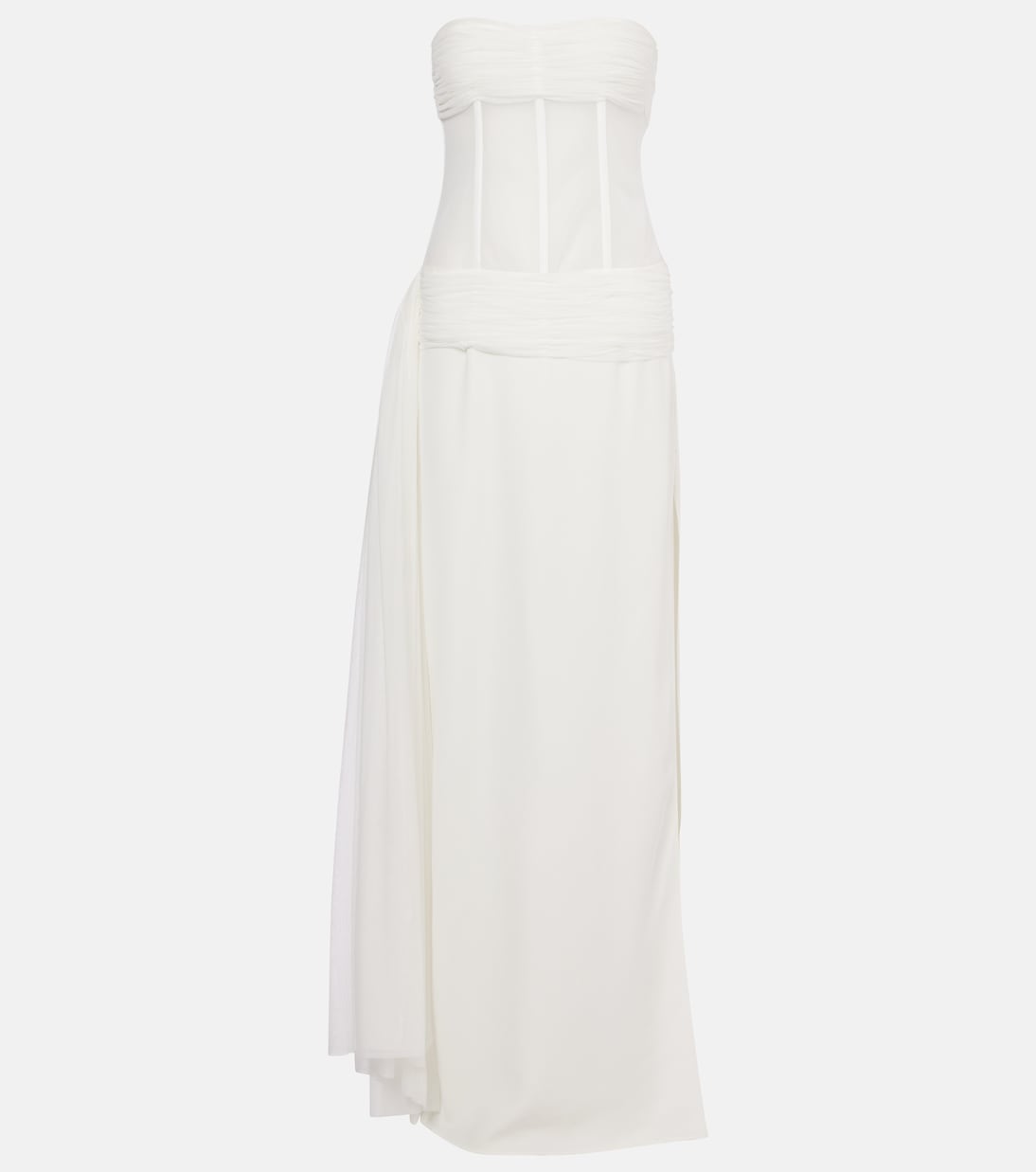 Платье-корсет с вуалью Christopher Esber, белый
Платье-корсет с вуалью Christopher Esber, белый