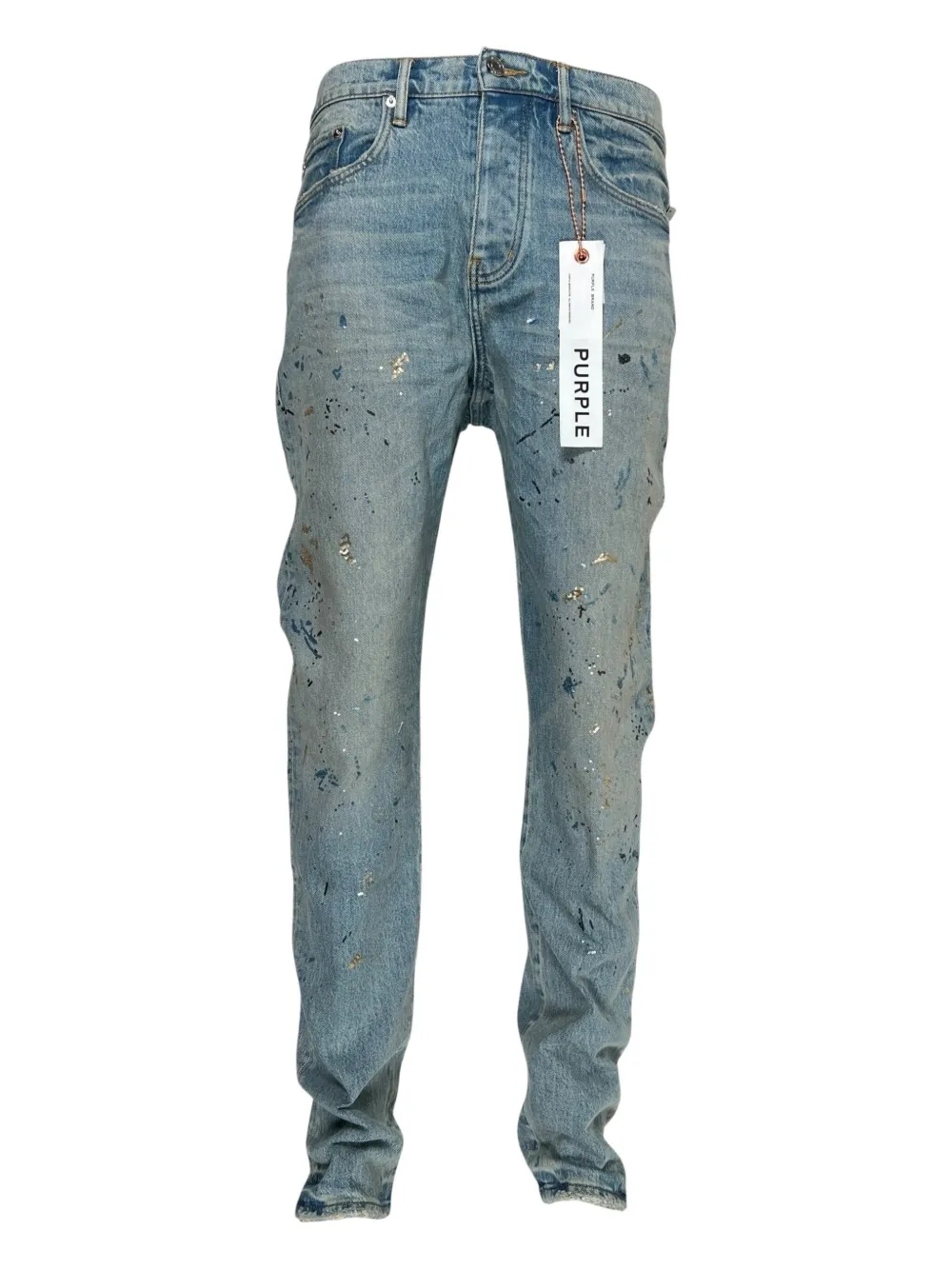 Джинсы с эффектом брызг краски Purple Brand, синий
Джинсы с эффектом брызг краски Purple Brand, синий