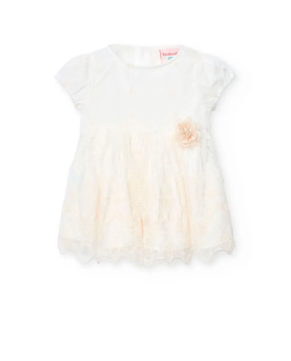 Платье для девочки из тюля с вышивкой и декоративным цветком Boboli, белый
Платье для девочки из тюля с вышивкой и декоративным цветком Boboli, белый