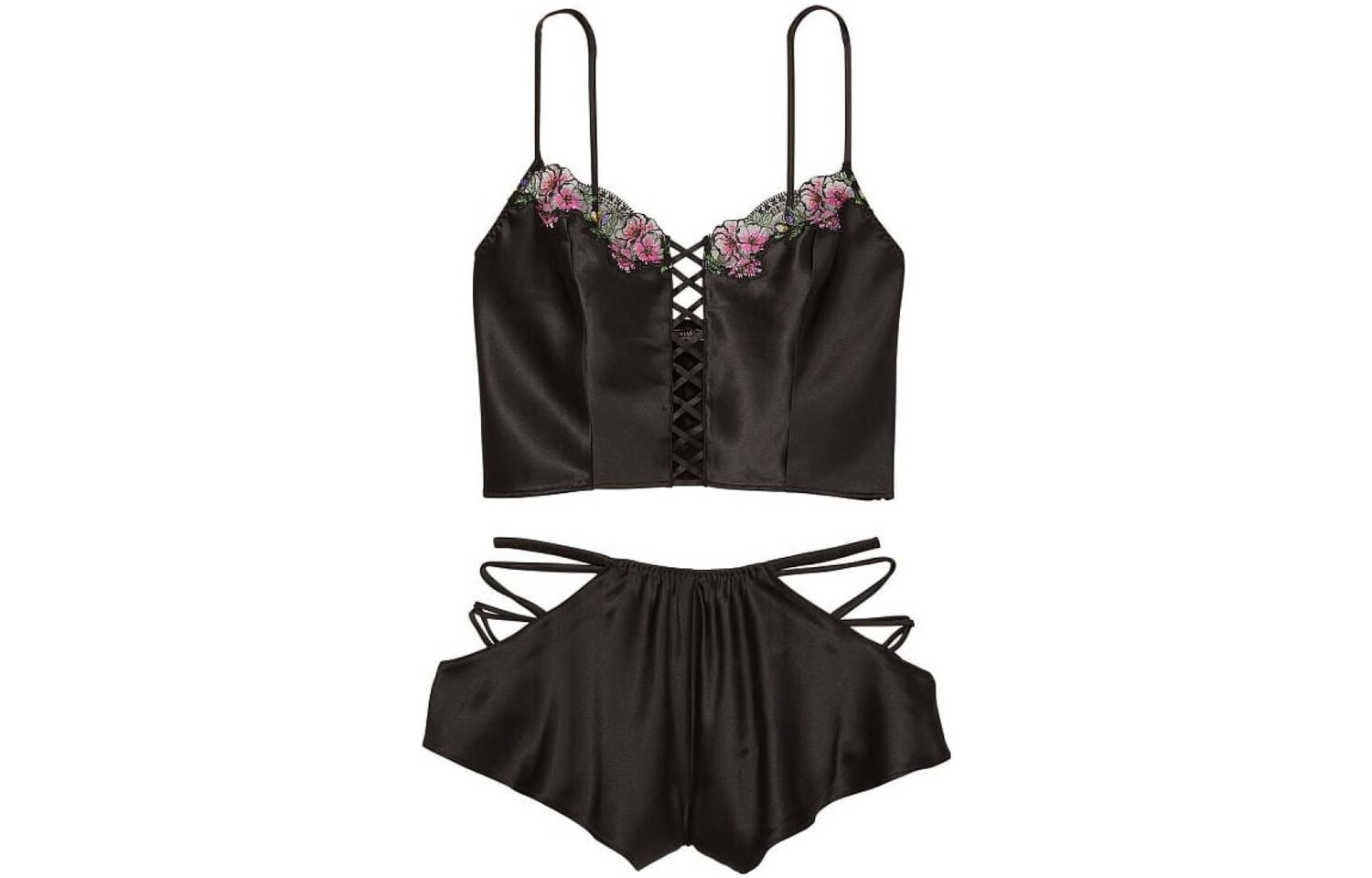 Женский пижамный комплект Victoria's Secret, цвет Black 
Женский пижамный комплект Victoria's Secret, цвет Black