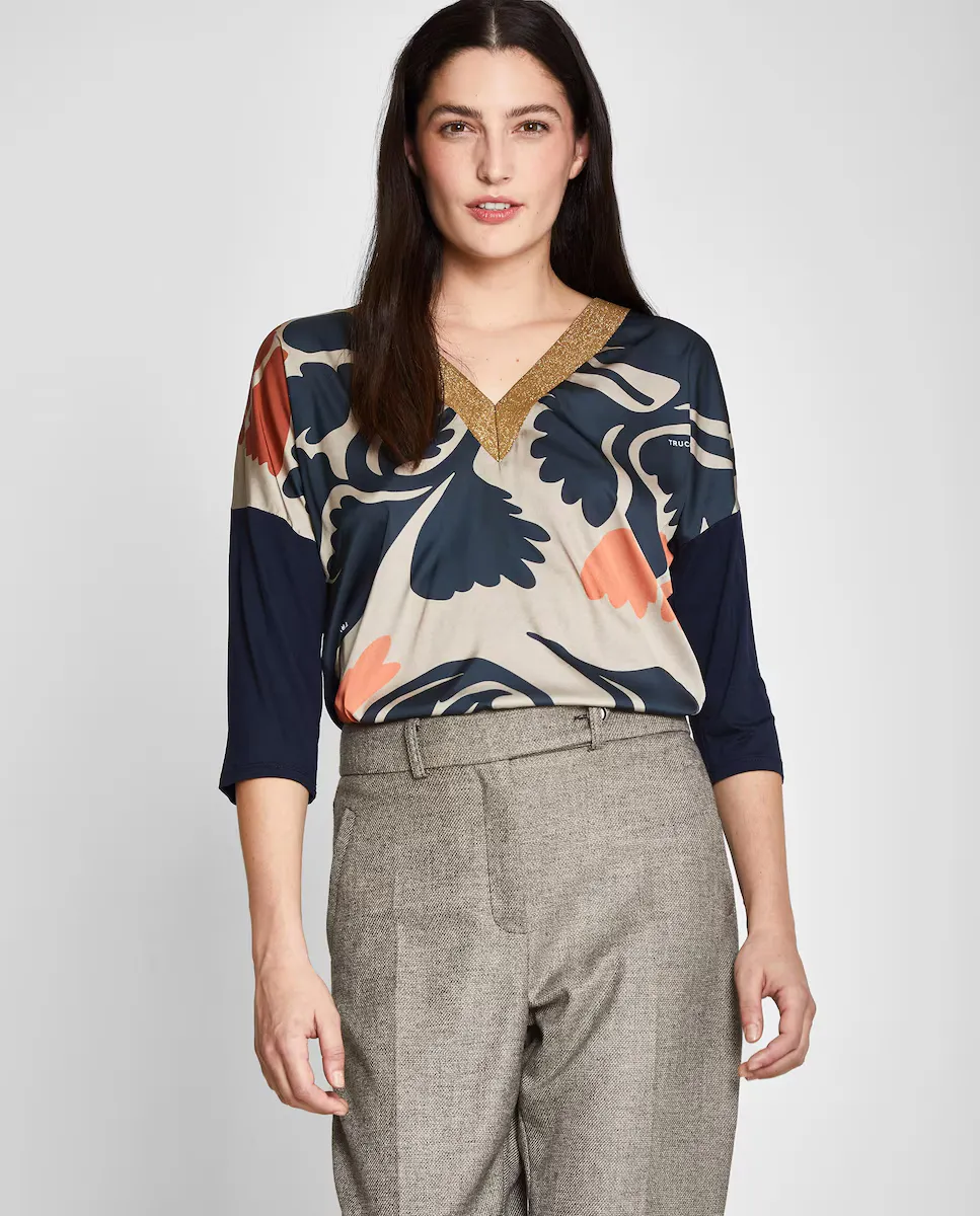 Женская футболка с принтом и V-образным вырезом Trucco, мультиколор
Женская футболка с принтом и V-образным вырезом Trucco, мультиколор