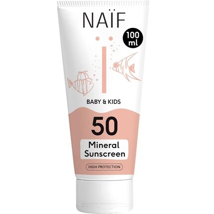 Минеральный солнцезащитный крем Naïf SPF50 для младенцев и детей, крем, 100 мл, прямая защита от UVA и UVB, водостойкий, дерматологически протестирован, экологически чистый, коралловый, безопасный. 
Минеральный солнцезащитный крем Naïf SPF50 для младенцев и детей, крем, 100 мл, прямая защита от UVA и UVB, водостойкий, дерматологически протестирован, экологически чистый, коралловый, безопасный.