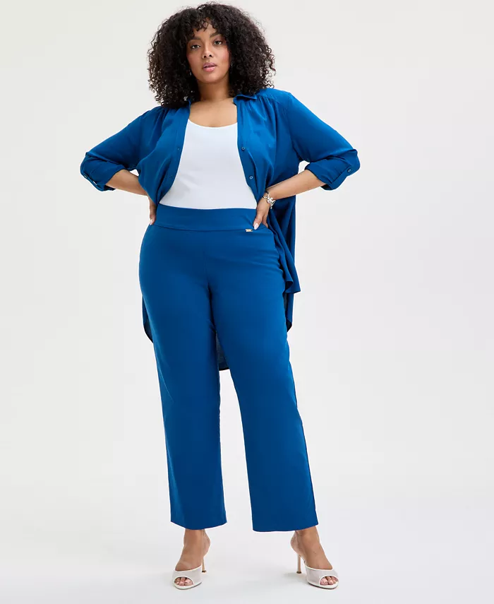 Брюки прямого кроя со средней посадкой больших размеров I.N.C. International Concepts, синий
Брюки прямого кроя со средней посадкой больших размеров I.N.C. International Concepts, синий