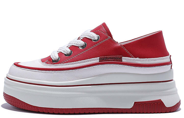 Кеды, скейтборд обувь женская низкая Junjali, красный 
Кеды, скейтборд обувь женская низкая Junjali, красный