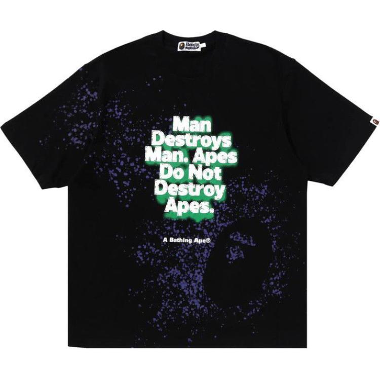 Футболка с принтом слоган A BATHING APE, черный
Футболка с принтом слоган A BATHING APE, черный