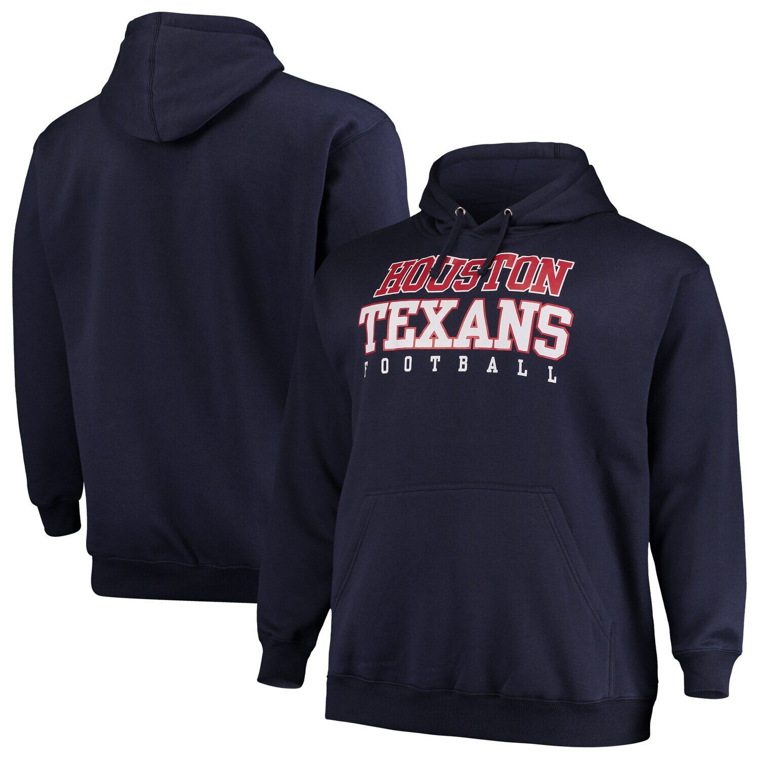 Мужской темно-синий пуловер с капюшоном с логотипом Houston Texans Big & Tall Stacked Fanatics
Мужской темно-синий пуловер с капюшоном с логотипом Houston Texans Big & Tall Stacked Fanatics