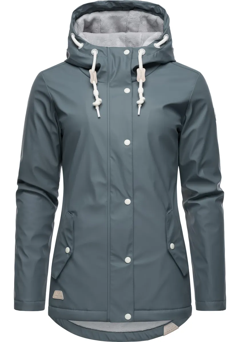 Дождевик Ragwear "Мардж" с капюшоном, женский зимний плащ на теплой подкладке, серый
Дождевик Ragwear "Мардж" с капюшоном, женский зимний плащ на теплой подкладке, серый