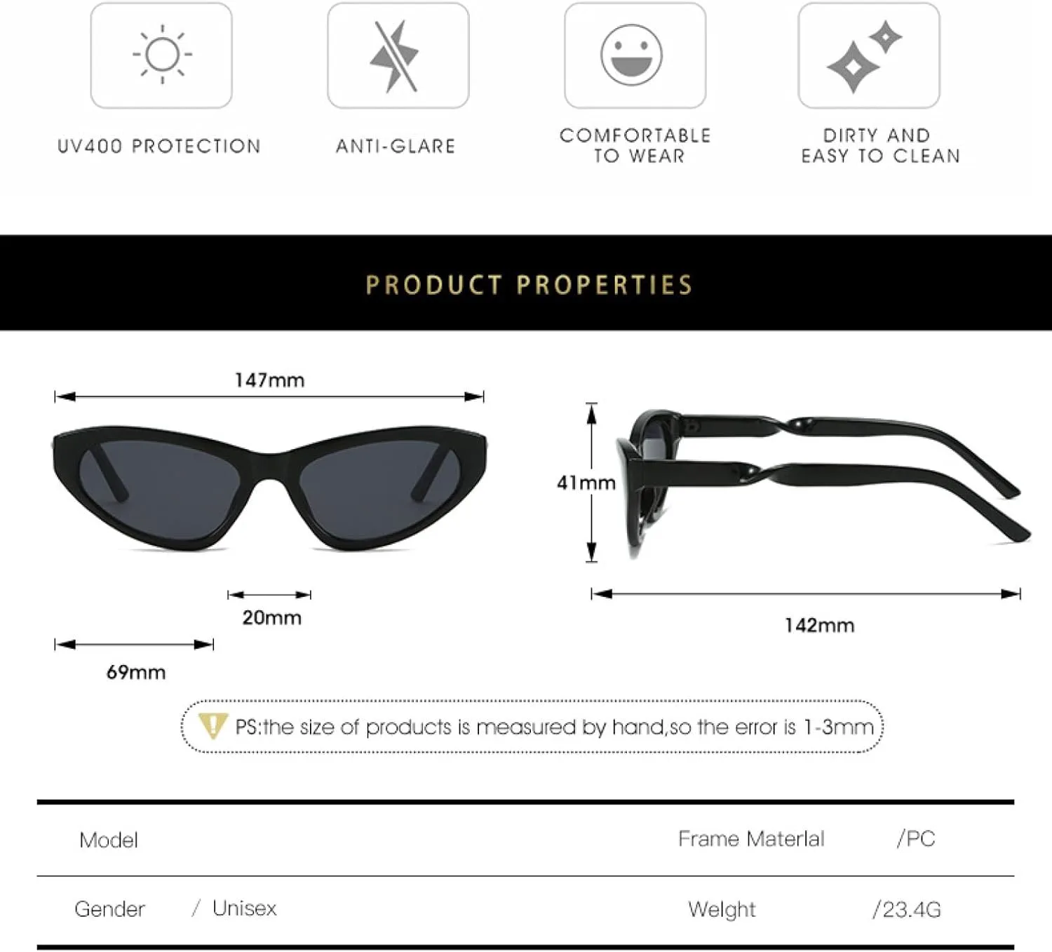 Женские солнцезащитные очки «кошачий глаз» в стиле панк, модные, роскошные, для активного отдыха и велоспорта, защита от УФ-излучения UV400 TKKTLLT, Brown Brown
Женские солнцезащитные очки «кошачий глаз» в стиле панк, модные, роскошные, для активного отдыха и велоспорта, защита от УФ-излучения UV400 TKKTLLT, Brown Brown