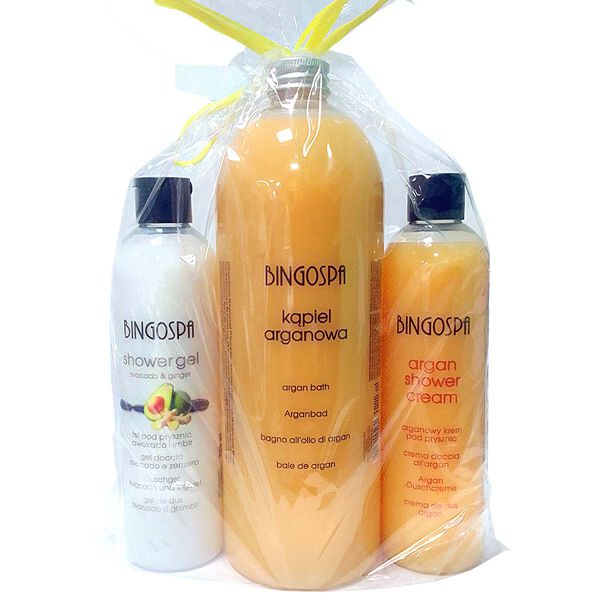 Набор: гель для душа с авокадо и имбирем, 300 мл + аргановое ванна, 1000 мл + аргановый крем для душа с ароматом персика, 300 мл Bingospa
Набор: гель для душа с авокадо и имбирем, 300 мл + аргановое ванна, 1000 мл + аргановый крем для душа с ароматом персика, 300 мл Bingospa