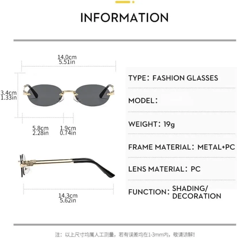Солнцезащитные очки без оправы овальной формы, стильные, для летнего использования, с защитой от солнца, модные солнцезащитные очки UV400 UJNHGQ, Gold Black
Солнцезащитные очки без оправы овальной формы, стильные, для летнего использования, с защитой от солнца, модные солнцезащитные очки UV400 UJNHGQ, Gold Black