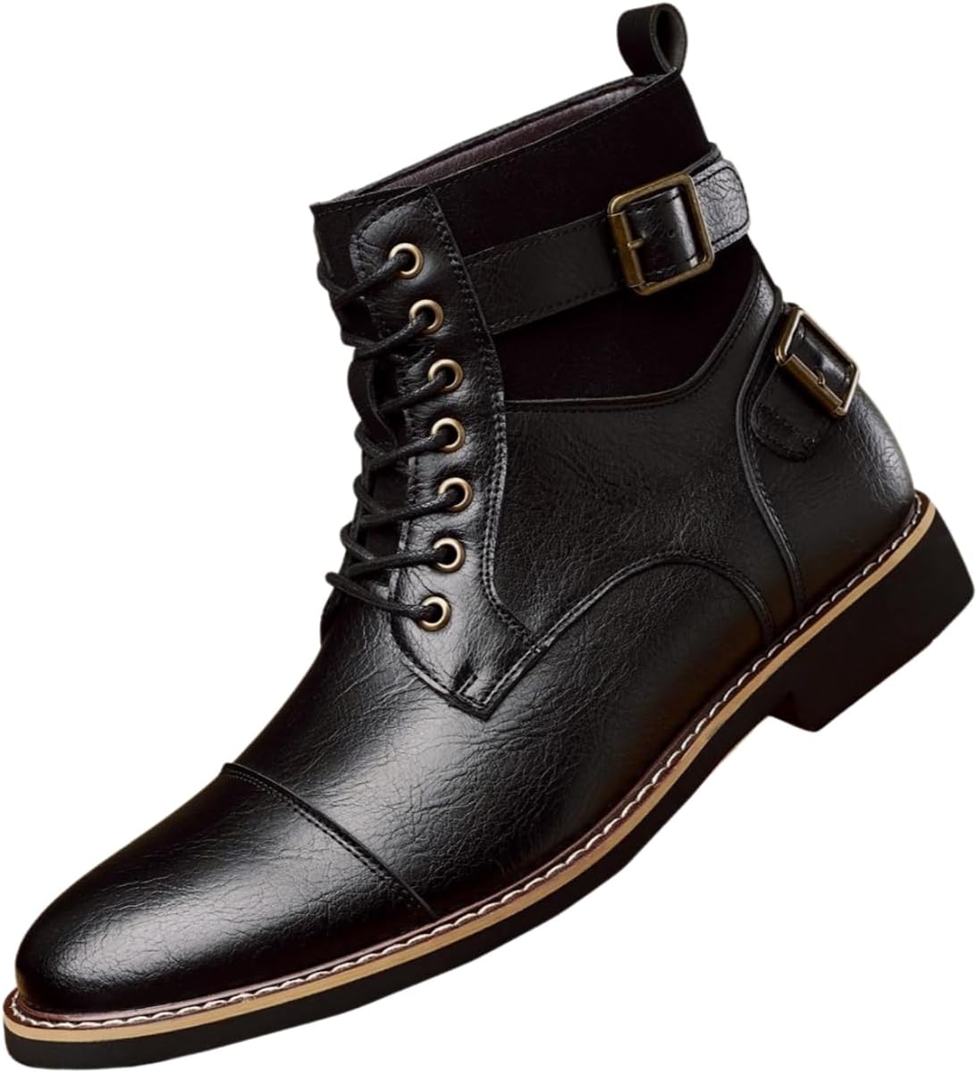 Мужские классические ботинки Santimon с застежкой на шнуровку, закрытым носком и двойными ремешками, ботинки до щиколотки для работы, свадьбы и повседневного делового стиля, черный
Мужские классические ботинки Santimon с застежкой на шнуровку, закрытым носком и двойными ремешками, ботинки до щиколотки для работы, свадьбы и повседневного делового стиля, черный