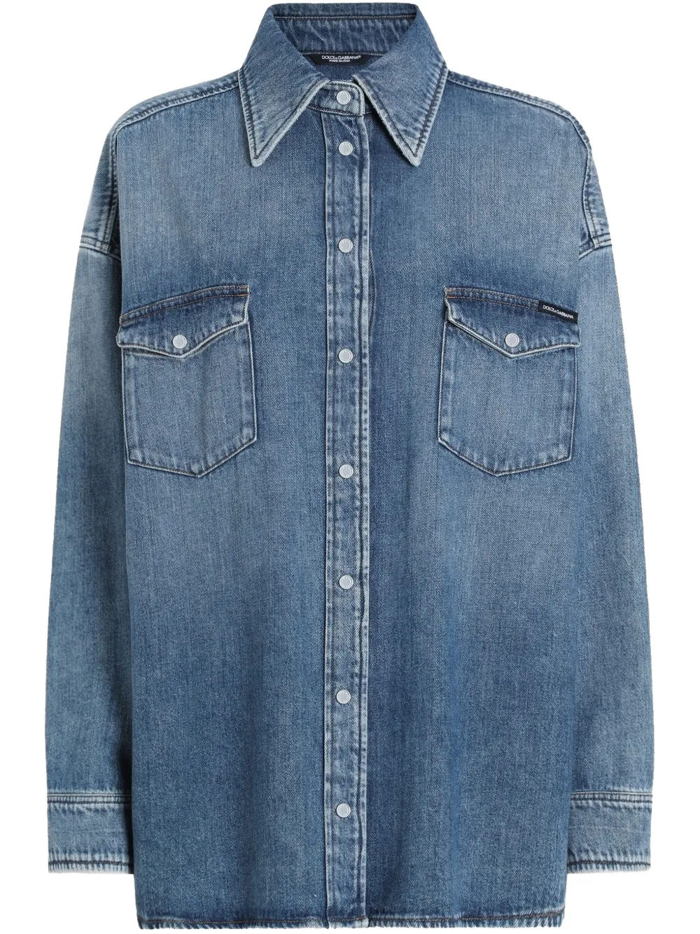 Джинсовая рубашка оверсайз Dolce & Gabbana, синий
Джинсовая рубашка оверсайз Dolce & Gabbana, синий
