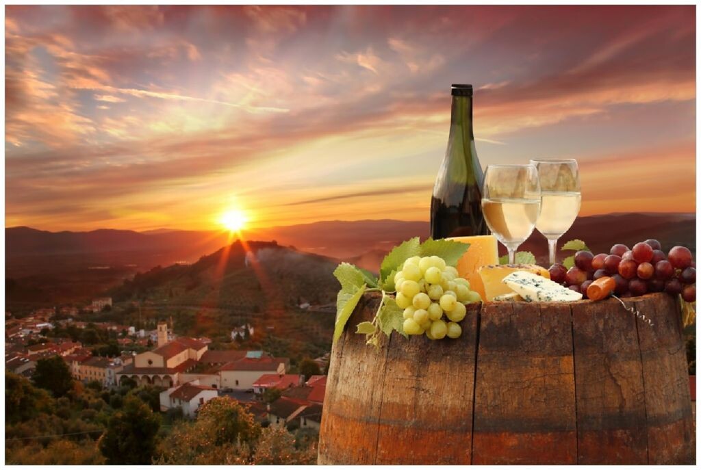 Самоклеящийся постер Wallario - Wine Romance - Белое вино с сыром на бочке, размер: 100 х 150 см
Самоклеящийся постер Wallario - Wine Romance - Белое вино с сыром на бочке, размер: 100 х 150 см