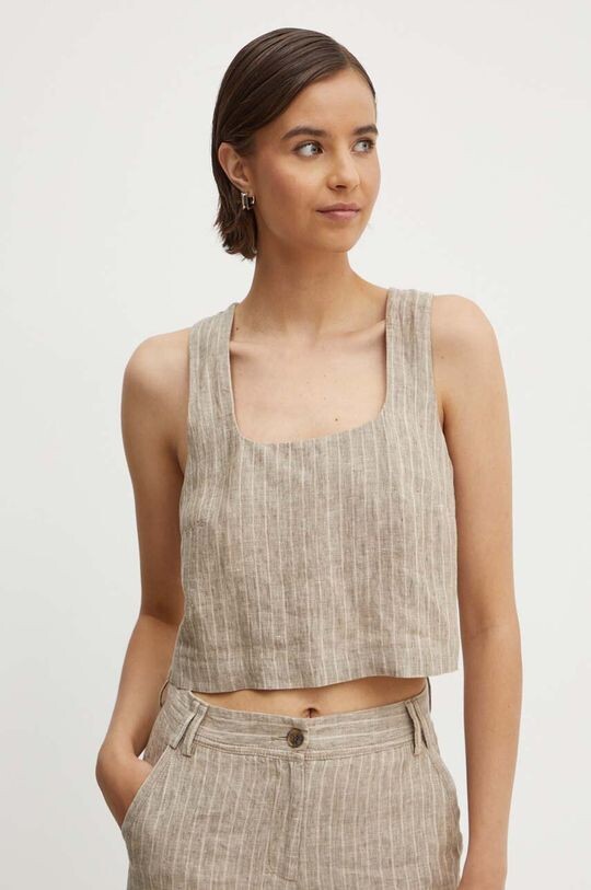 Льняной топ Sisley, бежевый
Льняной топ Sisley, бежевый