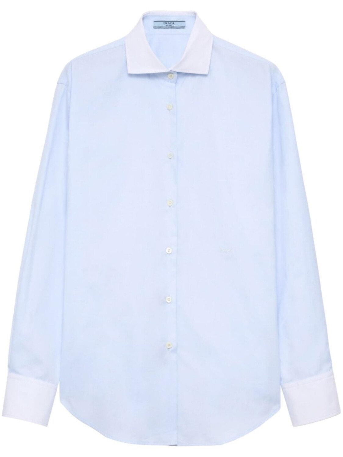 Вышитая хлопковая рубашка Prada, синий
Вышитая хлопковая рубашка Prada, синий