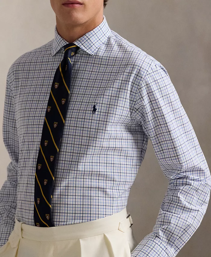 Мужская классическая рубашка из стретч-поплина в клетку Tattersall Polo Ralph Lauren, мультиколор
Мужская классическая рубашка из стретч-поплина в клетку Tattersall Polo Ralph Lauren, мультиколор