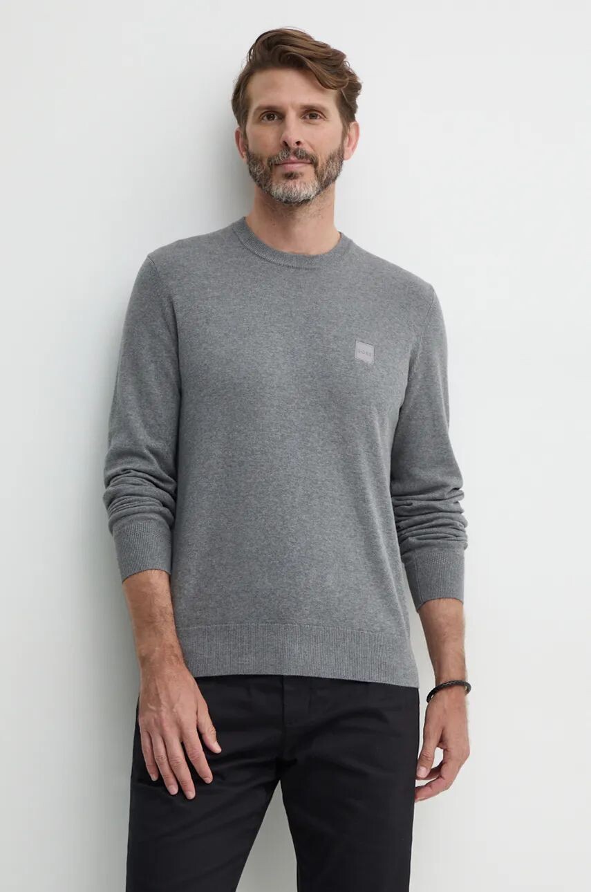 Свитер BOSS с добавлением кашемира BOSS CASUAL Boss Orange, серый 
Свитер BOSS с добавлением кашемира BOSS CASUAL Boss Orange, серый