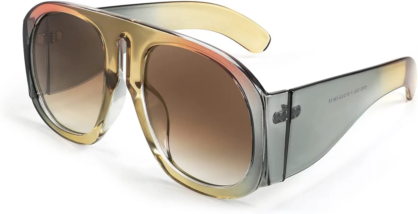 Солнцезащитные очки FEISEDY Retro Trendy Avaitor для женщин и мужчин, большие, винтажные, в стиле 70-х и 80-х, с плоской верхней частью, модель B2745, Yellow/Green
Солнцезащитные очки FEISEDY Retro Trendy Avaitor для женщин и мужчин, большие, винтажные, в стиле 70-х и 80-х, с плоской верхней частью, модель B2745, Yellow/Green