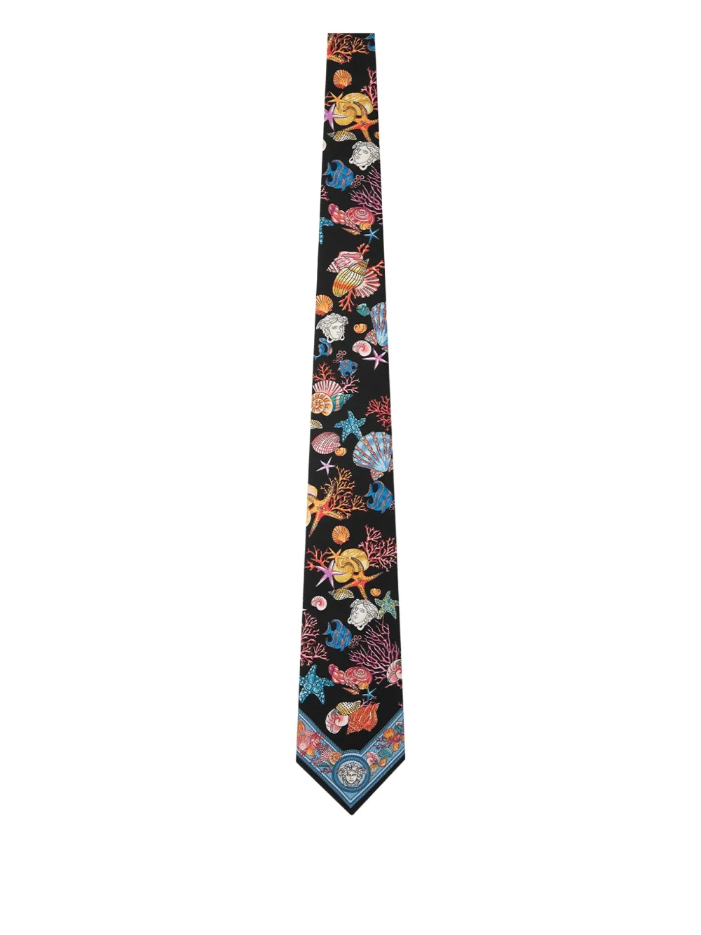 Шелковый галстук с узором Underwater Baroco VERSACE, черный
Шелковый галстук с узором Underwater Baroco VERSACE, черный