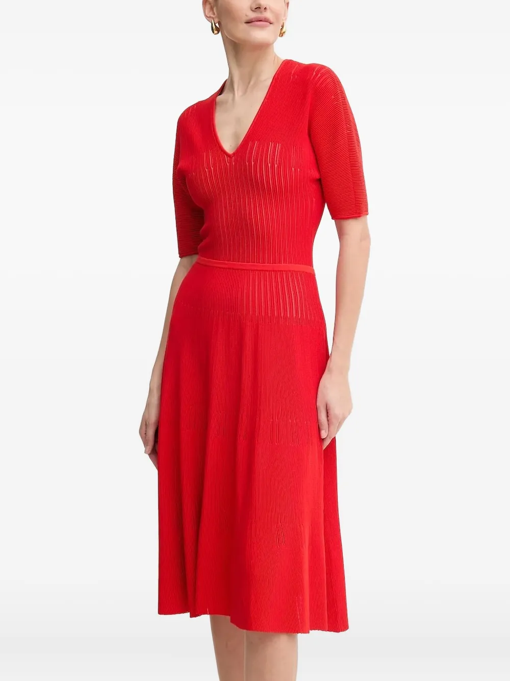 Платье миди The Lyla с V-образным вырезом Hervé Léger, красный
Платье миди The Lyla с V-образным вырезом Hervé Léger, красный