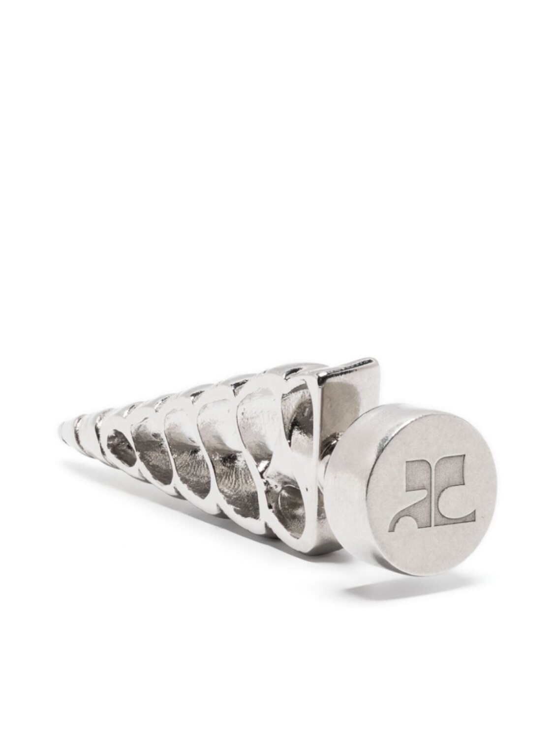 Серьга с подвеской Courrèges, серебряный 
Серьга с подвеской Courrèges, серебряный