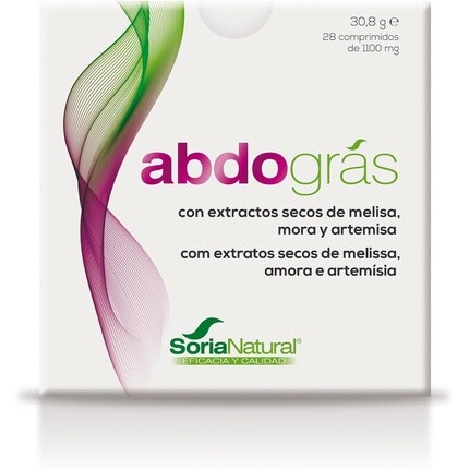 Abdogras, средство для уменьшения жира на животе, 28 таблеток, Soria Natural
Abdogras, средство для уменьшения жира на животе, 28 таблеток, Soria Natural