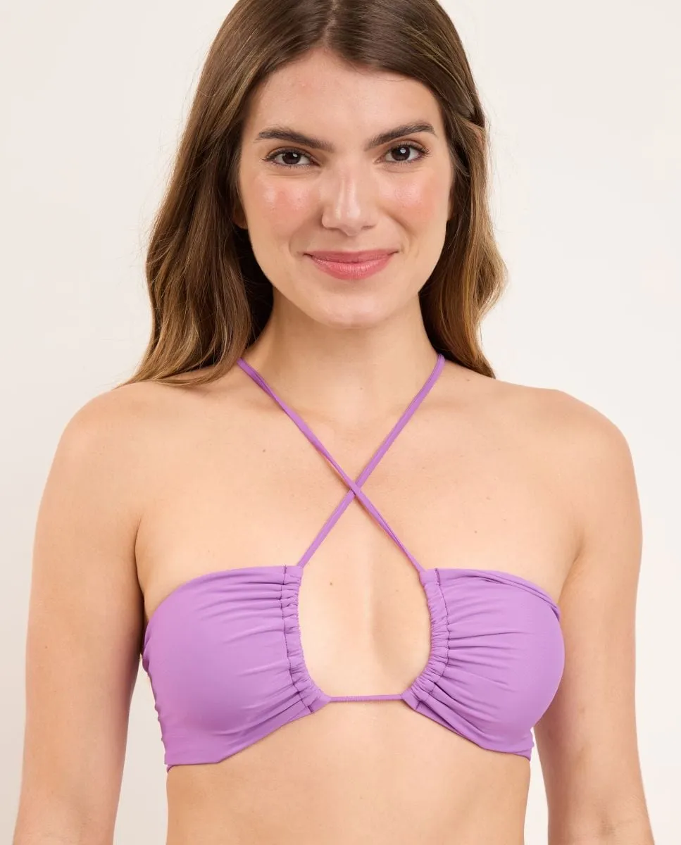 Однотонный спортивный бикини-топ с подкладкой Río de Sol, сиреневый
Однотонный спортивный бикини-топ с подкладкой Río de Sol, сиреневый