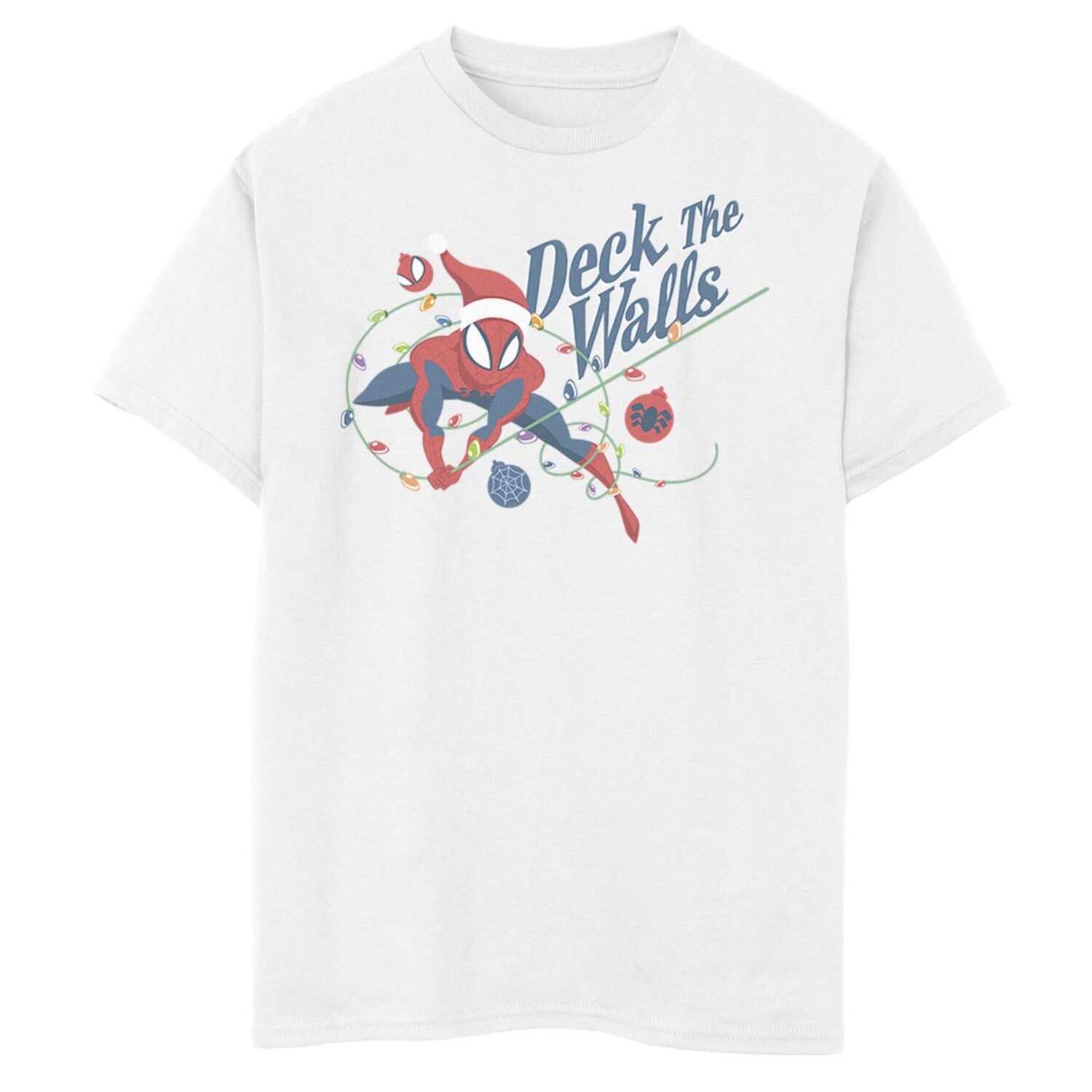 Футболка с праздничным рисунком Marvel Spider-Man Deck The Walls для мальчиков 8–20 лет Marvel, белый
Футболка с праздничным рисунком Marvel Spider-Man Deck The Walls для мальчиков 8–20 лет Marvel, белый