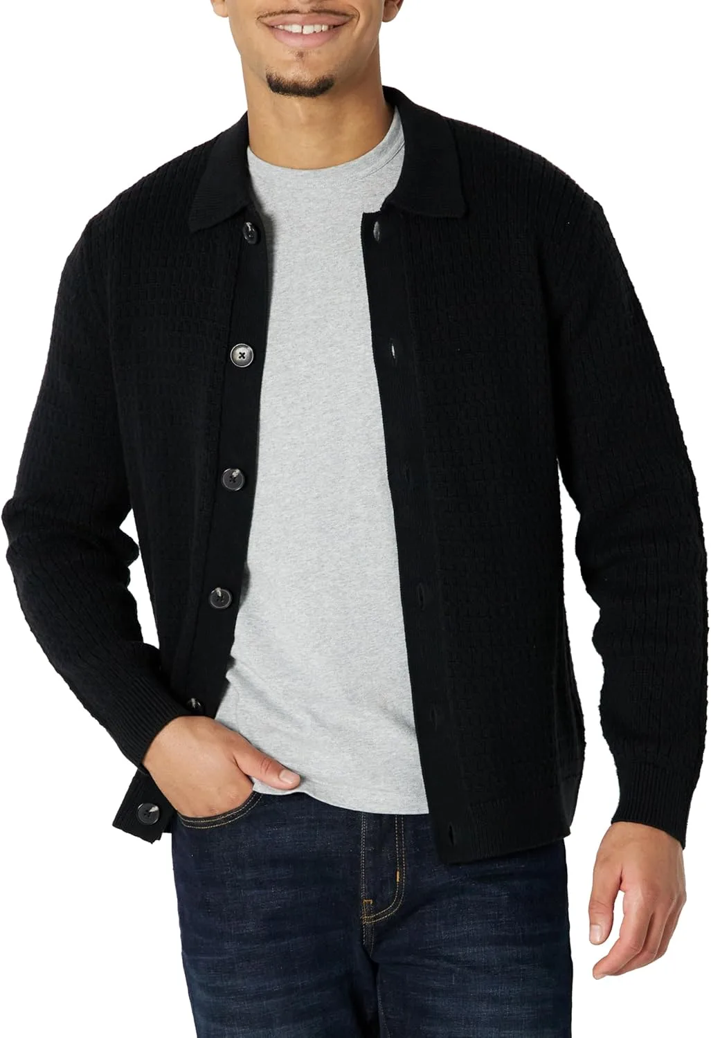 Кардиган мужской Relaxed-Fit с воротником Amazon Essentials
Кардиган мужской Relaxed-Fit с воротником Amazon Essentials
