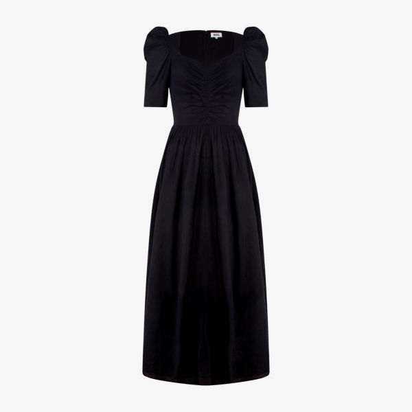 Платье миди Ro&Zo из хлопка с пышными рукавами и вырезом, черный
Платье миди Ro&Zo из хлопка с пышными рукавами и вырезом, черный