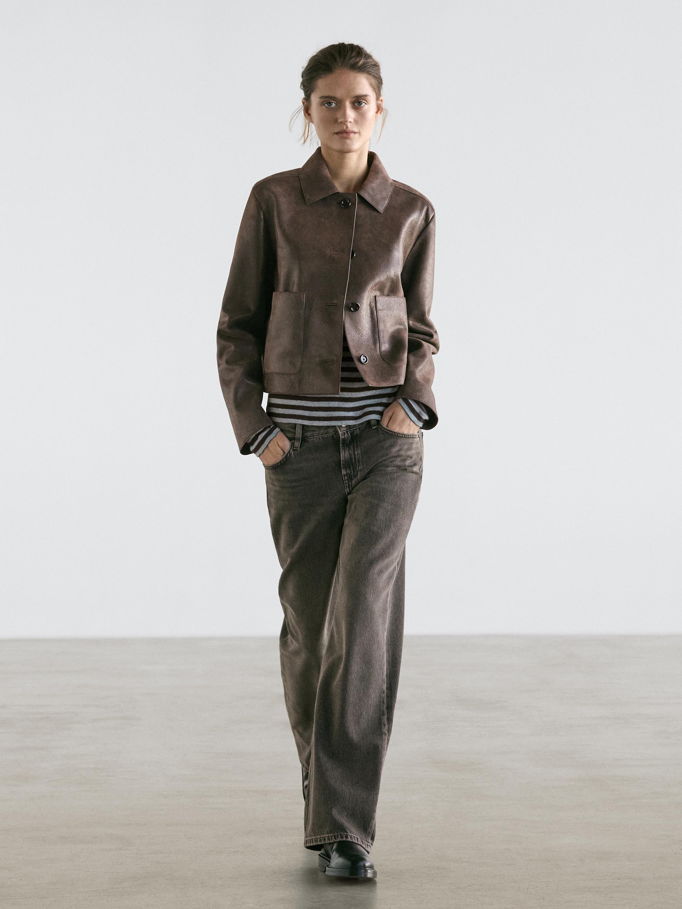 Замшевая кожаная куртка Massimo Dutti, brown
Замшевая кожаная куртка Massimo Dutti, brown